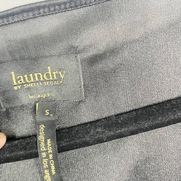 Laundry by Shelli Segal Small S Black Pink Striped Knit Long Sleeve Dress Scoop - Picture 8 of 8